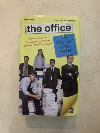 The Office Trivia Card Game Pressman Tin 4125 2009 Edition.  Complete