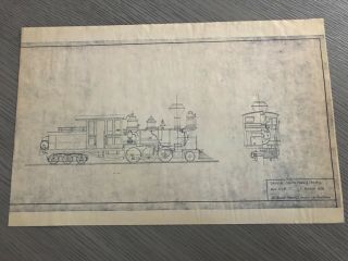 Rare Denver South Park Pacific General Engine Blueprint Lionel Factory Archives