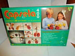 Capsela 400 Construct 22 Motorized Land And Water Building Toys Complete