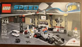 Lego Speed Champions Mclaren Mercedes Pit Stop - Retired Rare Set 75911