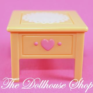 Fisher Price Loving Family Dollhouse Parents Bedroom Bedside Bed End Table