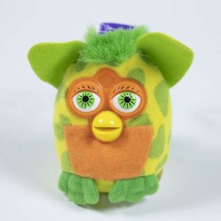 Mcdonalds Mini Furby Back Pack Clip Plush Keychain Toy Backpack Clip - On 2000