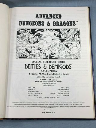AD&D TSR / Deities & Demigods / Advanced Dungeons & Dragons 1980 (128 pgs) 4