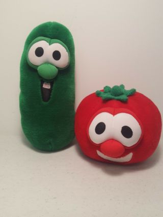 Veggie Tales Classics Larry The Cucumber And Bob The Tomato Plush Bean Bag Pillw