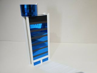 Modern N Scale Skyscraper With Blue Reflective Glass (14.  5 Inches High)