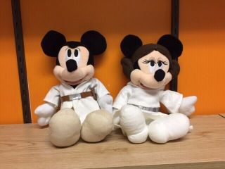 Luke And Leia Star Wars Mickey And Minnie Plush
