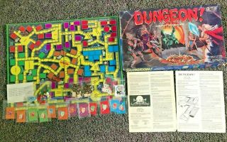 Vintage 1981 Tsr The Game Wizards Dungeon Fantasy Board Game - Nearly Complete