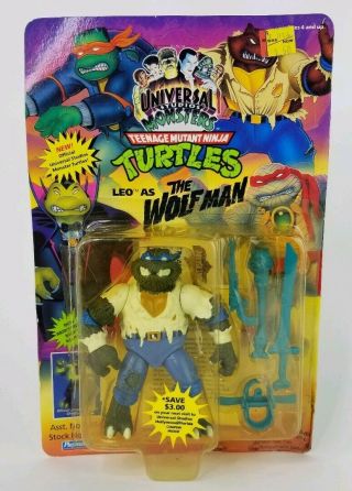 Teenage Mutant Ninja Turtles Tmnt Leo Wolfman 1993 Playmates Universal Monsters
