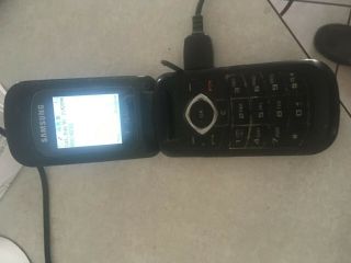 Samsung T Moible Flip Phone With Charger Good