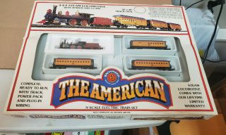 Bachmann Vintage Electric Train Set The American Freight Cars Tracks Power Pack