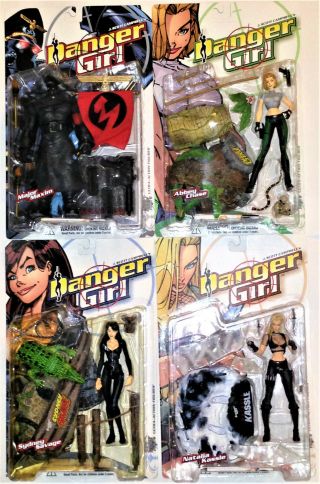 J.  Scott Campbell Danger Girl Action Figures Set Of 4 Mcfarlane Toys