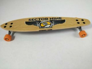 Tech Deck Longboard Sector 9 Red Pre - Owned Fingerboard Skateboard 5 "