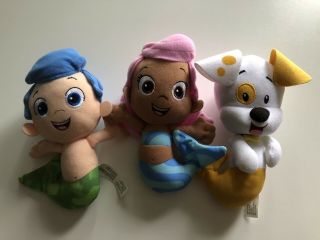 3pc Nickelodeon Bubble Guppies Gil Molly & Puppy Plush Toy Licensed Fisher Price