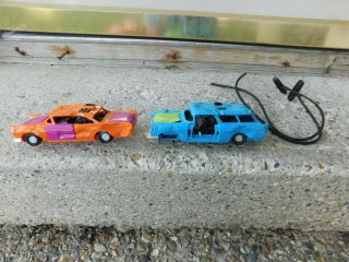 1970 Kenner Ssp Smash Up Derby Cars With 2 Rip Cords