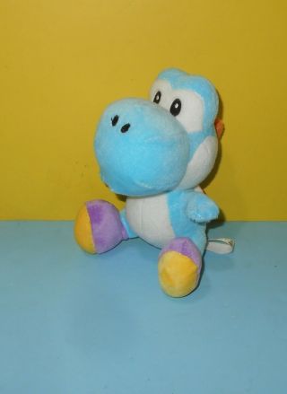 Nintendo Mario Brothers Wii 7 " Blue Yoshi Plush Stuffed Toy Dinosaur