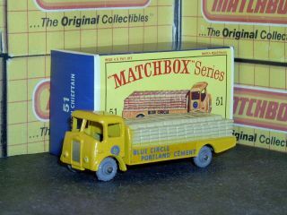 Matchbox Lesney Albion Chieftain Cement Lorry 51 A3 Gpw D - R Sc5 Vnm Crafted Box