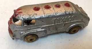 Silver & Ed Texaco Gas Truck - White Rubber Tires Kiddie Toy Hubley Usa