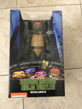 Teenage Mutant Ninja Turtles Michelangelo 1990 Movie Tmnt Neca 1/4