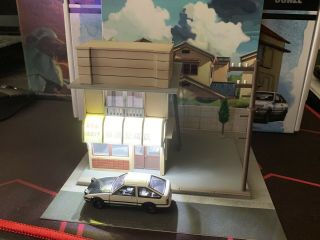1:64 Yumebox Initial D Takumi Fujiwara Tofu Shop Diorama Display Model Kit Set
