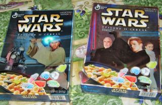 Gen.  Mills Star Wars Episode Ii Cereal Boxes Editions 1 & 2