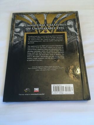 Dungeons & Dragons 3.  5 Edition Lords of Madness The Book of Aberrations Handbook 2