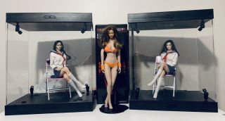 Tbleague 1/6 Phicen Figurines X 3 With Boxes And Display Case