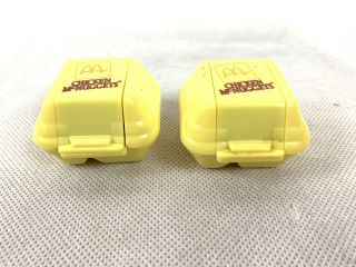 2 Vintage 1987 Mcdonalds Happy Meal Toy Changeable Chicken Mcnugget Transformer