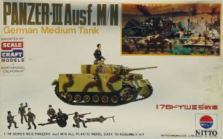 Nitto 1:76 Panzer - Iii Ausf.  M/n German Medium Tank Plastic Model Kit 446 - 200u