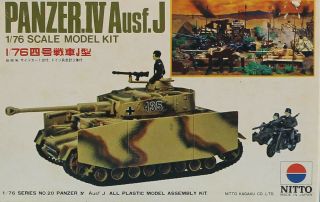 Nitto 1:76 Panzer.  Iv Ausf.  J Plastic Tank Model Kit 460 - 250u