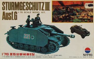 Nitto 1:76 Sturmgeschutz Iii Ausf.  G Plastic Tank Model Kit 21u