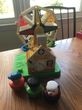 Fisher Price Little People Music Box Ferris Wheel Classic Toys 2015 With 3 Fig