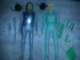 1968 Knights Vikings 12 " Marx Figures.  Noble Silver Knight And Brave Eric