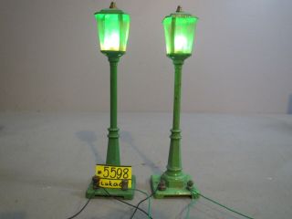 Vintage Prewar Lionel 56 Metal Street Lamp Posts Set Of 2 Light.