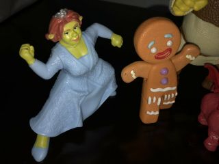 Shrek,  Fiona Set Of 5 Toy Action Figures Happy Meal MacDonald’s 2007 3