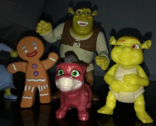 Shrek,  Fiona Set Of 5 Toy Action Figures Happy Meal MacDonald’s 2007 4