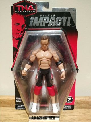 Tna Wrestling Deluxe Impact Red Action Figure Series 2 Jakks Nip