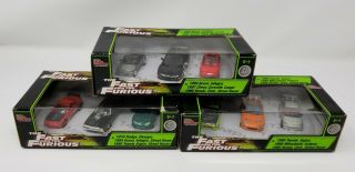 The Fast And The Furious Racing Champions 3 Car Box Set 1/64 (9 Cars) Honda