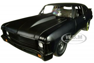 Issues 1969 Chevrolet Nova Blackout " 1320 Kings " Satin Black 1/18 By Gmp 18915
