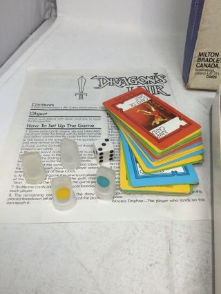 Vintage 1983 Dragon ' s Lair Board Game Milton Bradley Complete Shape 2