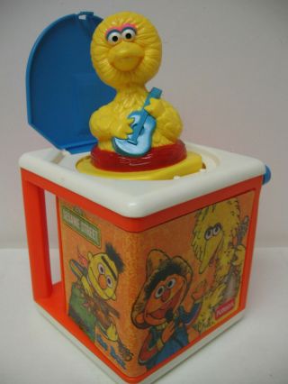Vintage 1985 Playskool Jack In The Box Big Bird Sesame Street