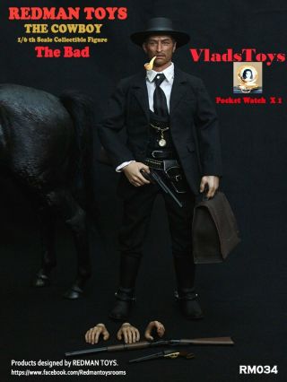 Redman Toys Lee Van Cleef The Good,  Bad,  & Ugly 1/6 Bad Cowboy Rm034 Usa