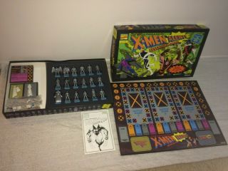 Marvel Comics The Uncanny X - Men Alert Adventure Board Game 1992 Complete Game