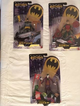 Matel Batman Zipline,  Robin Battle Board & Joker Quick Fire Set Of 3