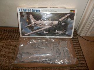 Revell 1965 Re - Issue 1/40 Us Navy A - 1 Skyraider Complete Open Box Kit