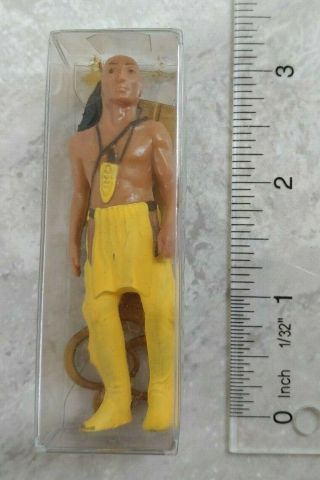 Vtg 1990s Indian In The Cupboard Omri Native American Pvc Indian Toy Figure,  Box