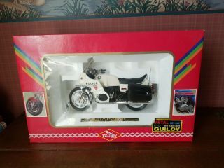 Guiloy 13844 Bmw R 100 S Police 1/10 Die - Cast With Plastic Parts Motorcycle Mode