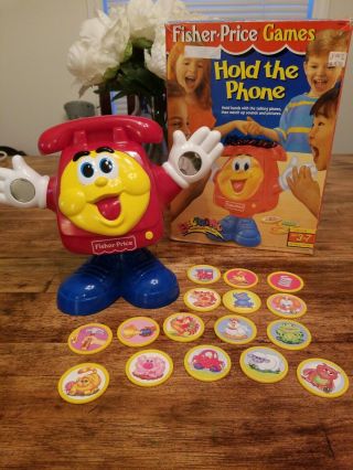 1995 Fisher Price Hold The Phone Electronic Talking Matching Game Complete W/box