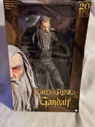 Neca Lord Of The Rings 20 " Epic Figure Electronic Talking Gandalf Nib Lotr
