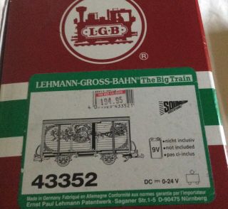 Lehmann Lgb Big Train 43352 Christmas Freight Car W/ Sound -