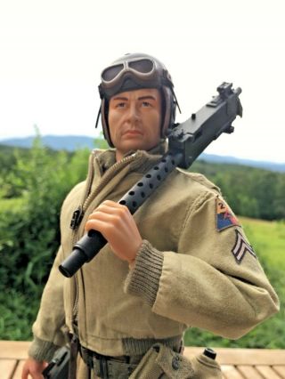 Custom 1/6 Scale Dragon Wwii U.  S.  Armor Crew Nco 2nd Armored Division W/.  30 Mg